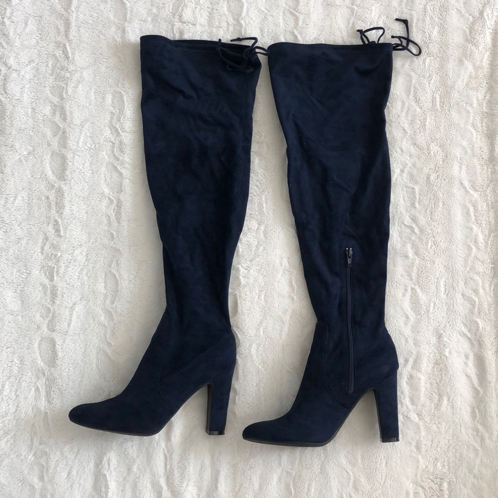 Unisa Dark Blue Over the Knee Boots